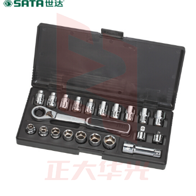 世达(SATA)21件20MM系列穿透式套筒组套货号09134