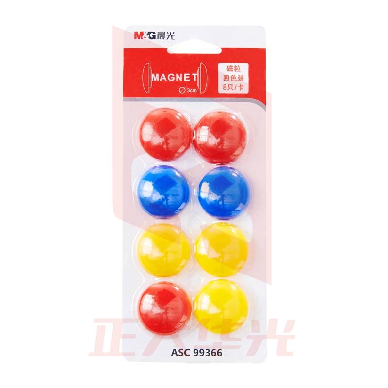 晨光(G&M)ASC99366 彩色磁扣颗粒 直径：28mm 8粒/卡 XTGM202306130843320