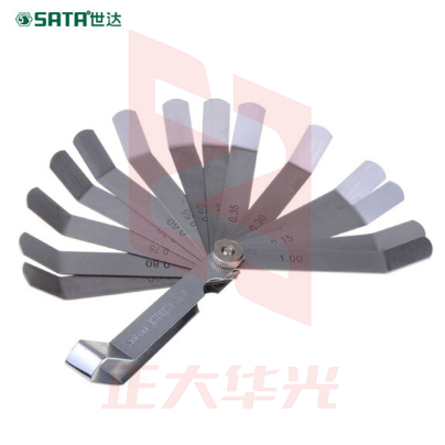 世达(SATA)16件套塞尺0.05-1.00MM货号09402