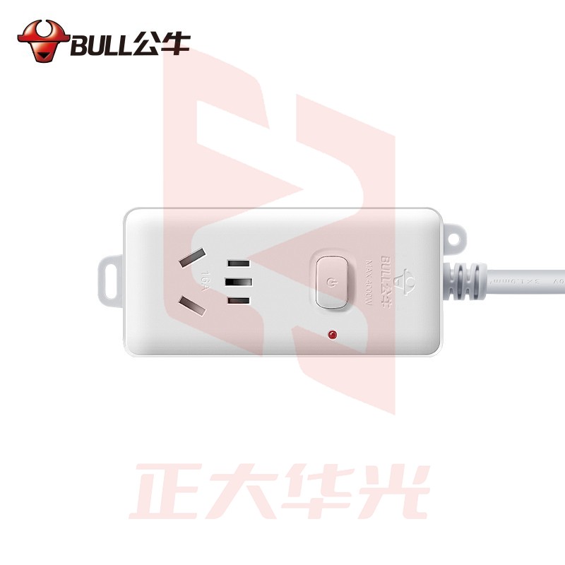 公牛(BULL) 大功率16A插座插线板插排 GN-104D 全长1.8米1位总控 XTGM202307191351253