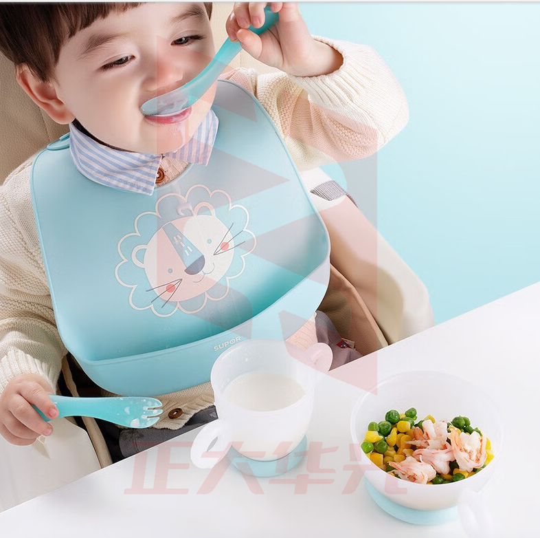 苏泊尔(SUPOR) 婴儿碗勺套装宝宝吃饭辅食碗儿童餐具便携防摔防烫吸盘碗 TK1951E粉四件套【碗+杯+餐具】XTGM202307021301510