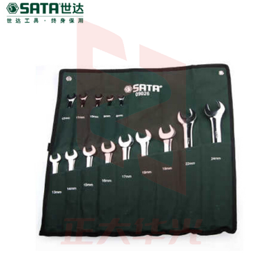 世达(SATA)14件全抛光两用扳手组套 货号09026