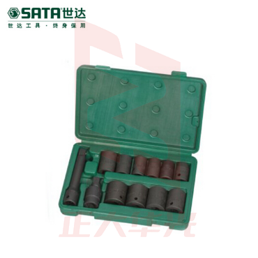 世达(SATA)12件12.5MM系列英制风动套筒组套 货号09008
