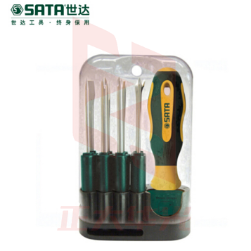 世达(SATA)10件可换头螺丝批组套货号09345