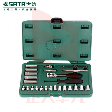 世达(SATA)25件6.3MM系列套筒组套货号09001