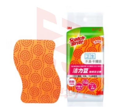 3M思高洁力豆海绵百洁布 洗碗抹布厨房清洁刷碗刷锅 不粘锅专用百洁布1片/包