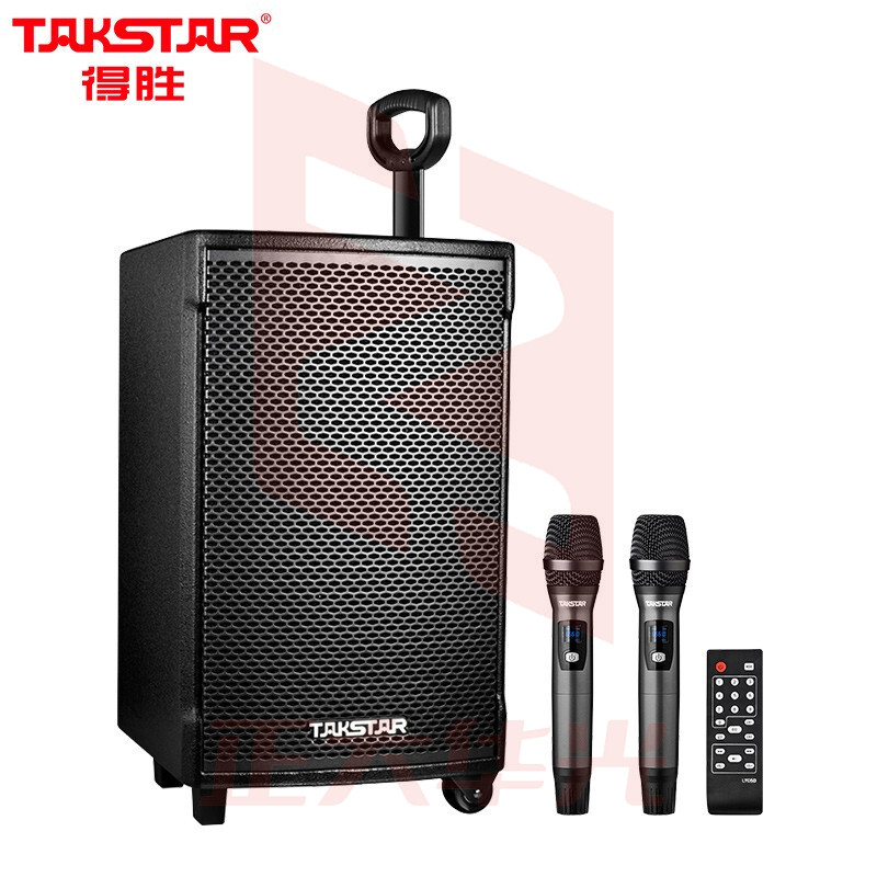 得胜 TAKSTAR WDA-1200 无线蓝牙拉杆音箱 带无线UHF麦克风扩音器 黑色 计价单位: 套   XTGM202307180814047
