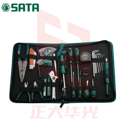 世达(SATA)27件电子工具组套/工具箱包组套电脑螺丝刀扳手组合套装 03760