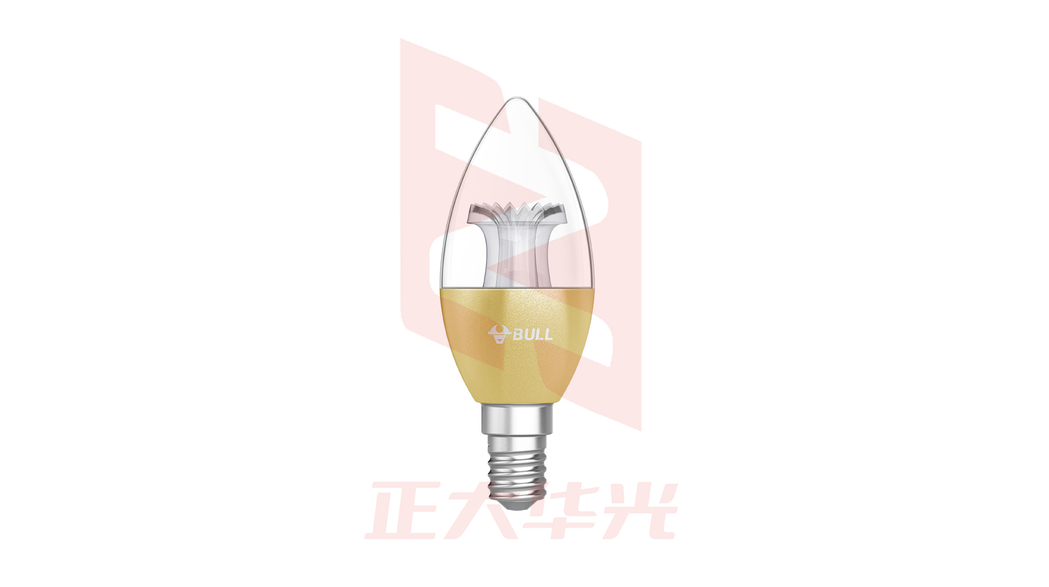 公牛(BULL)LED球泡灯 蜡烛泡水晶灯泡吊灯灯泡壁灯烛泡尖泡小螺口螺旋3000k 【E14小螺口】5W金色蜡烛泡黄光   (XTGM202307201338573)
