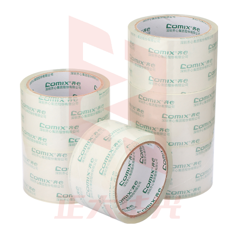 齐心(Comix)透明胶带/宽胶带/封箱胶带 高透明 打包胶带透明胶布 6卷 宽60mm*长36.6米/卷 JT6004-6  XTGM01061532247414