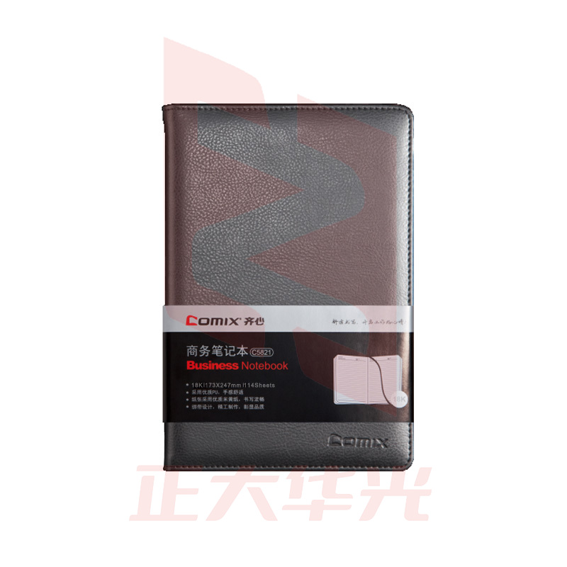 齐心 C5821 皮面笔记本 18K 114张(黑色)XTGM05241031552216