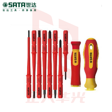 世达(SATA)10件可换头VDE绝缘耐压螺丝批组套货号09304