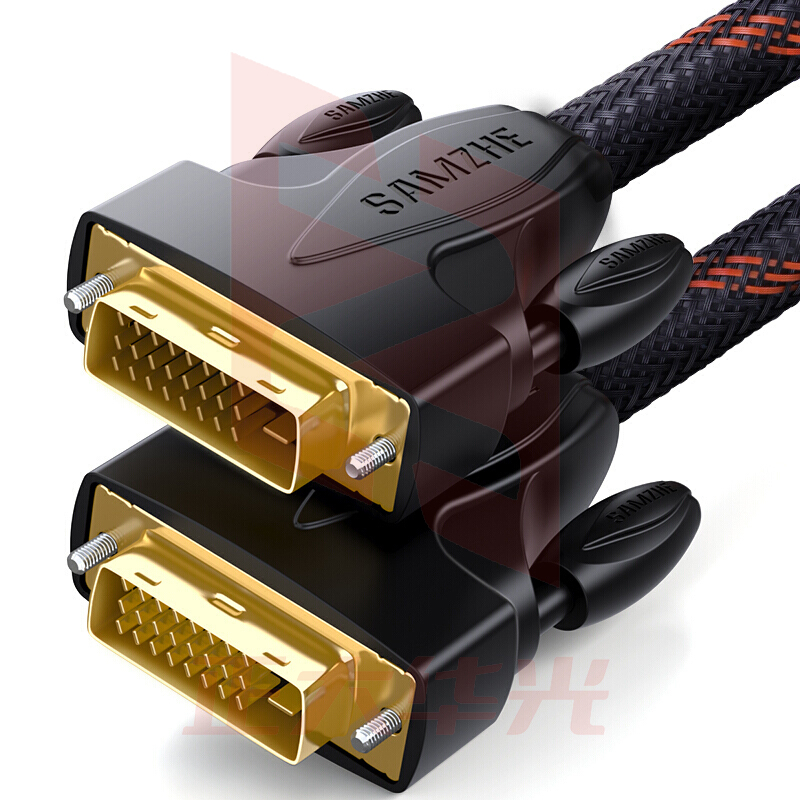 山泽(SAMZHE)SM-7718双色网DVI24+1DVI公对公数字DVI-D信号连接线1.8米 (XTGM2023072308184612)