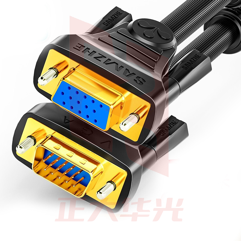 山泽(SAMZHE)VF-2150工程级VGA延长线针/孔15米 黑色 (XTGM202307230815453)