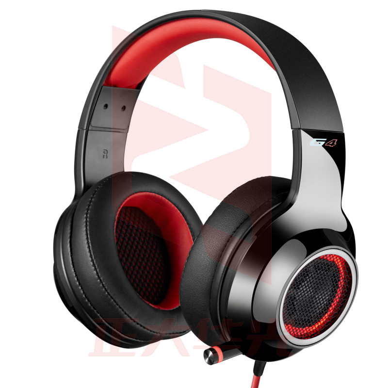 漫步者(EDIFIER)HECATE G4 USB7.1声道 头戴式带线控 电脑耳麦耳机 黑红色 (XTGM202308151252330)