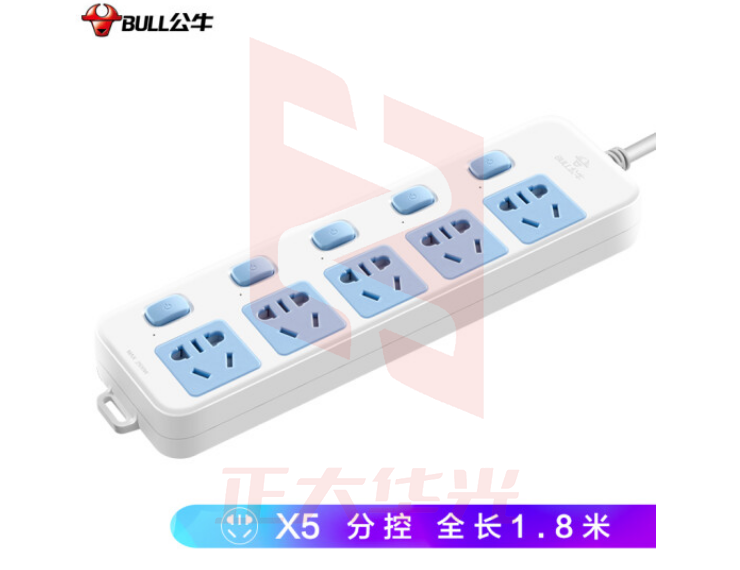 公牛(BULL)GN-316插座 5位分控1.8米    XTGM2023071913520013