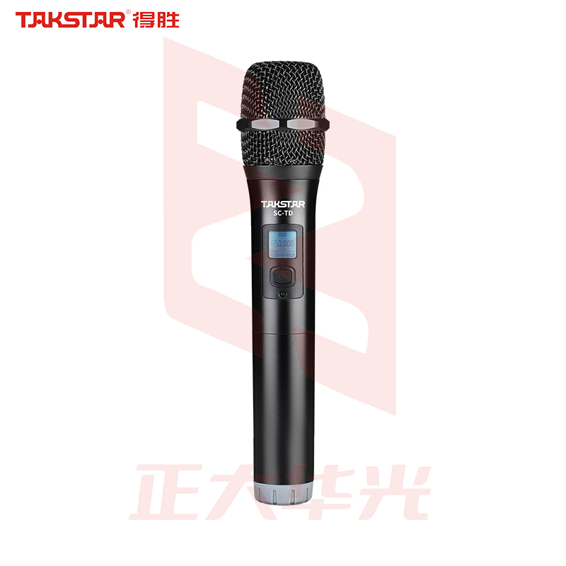 得胜(TAKSTAR)SC-TD无线手持麦克风 会议培训KTV娱乐户外演出动圈麦克风 黑色(需搭配SC-2R/4R主机)   XTGM2023071815120414