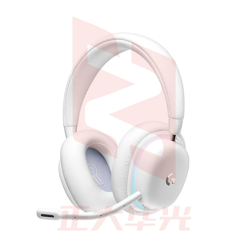 罗技(G) G735极光游戏耳机头戴式 无线蓝牙双模 虚拟环绕声女生 RGB灯效可拆卸耳罩麦克风 白色 (XTGM202307211317015)