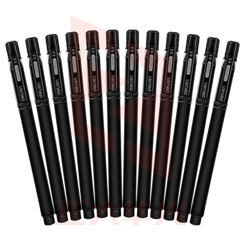 得力S65中性笔0.5mm子弹头(黑)(12支/盒)XTGM04121338101909