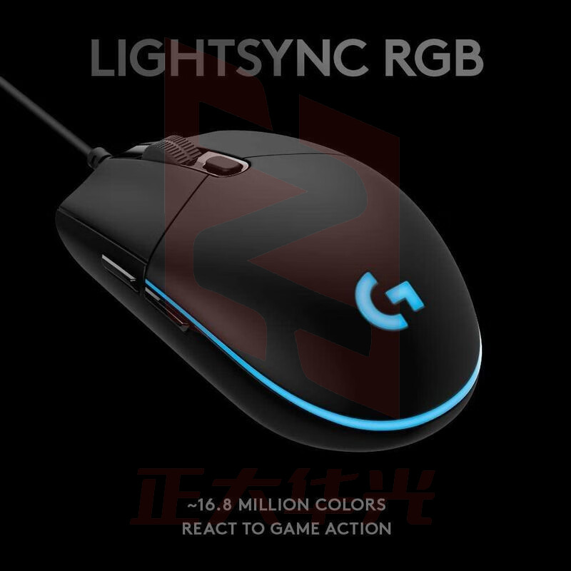 罗技(Logitech)G PRO Hero英雄 鼠标有线RGB 12000DPI可编程 黑色 (XTGM202307211317595)