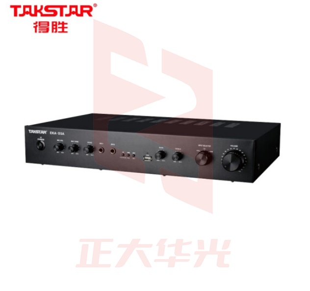得胜(TAKSTAR) EKA-D3A 功放 电教专业合并式功放 带麦克风效果调节 功放机教室小型会议室   XTGM2023071815031213