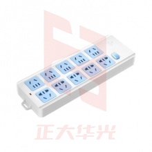 公牛 GN-605W 10孔 无线机柜插座 无线插排 无线插线板 无线接线板白色    XTGM202307191352396