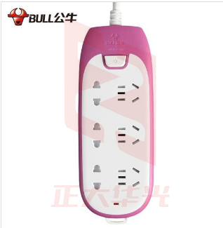 公牛(BULL)/GN-W1120/插座炫彩插排/1.8米拖线板(玫红色)    XTGM202307191355329