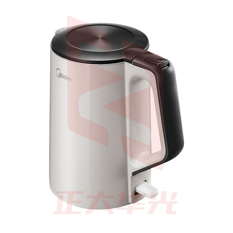 美的（Midea） 电热水壶双层304不锈钢1.5L升家用白HJ1522进口温控自动断电防烫无缝内胆