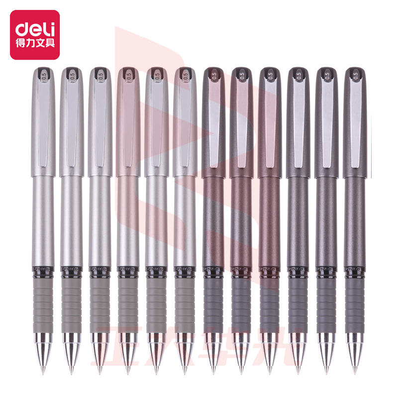 得力S25中性笔0.5mm子弹头(黑)(12支/盒)XTGM04121210279333