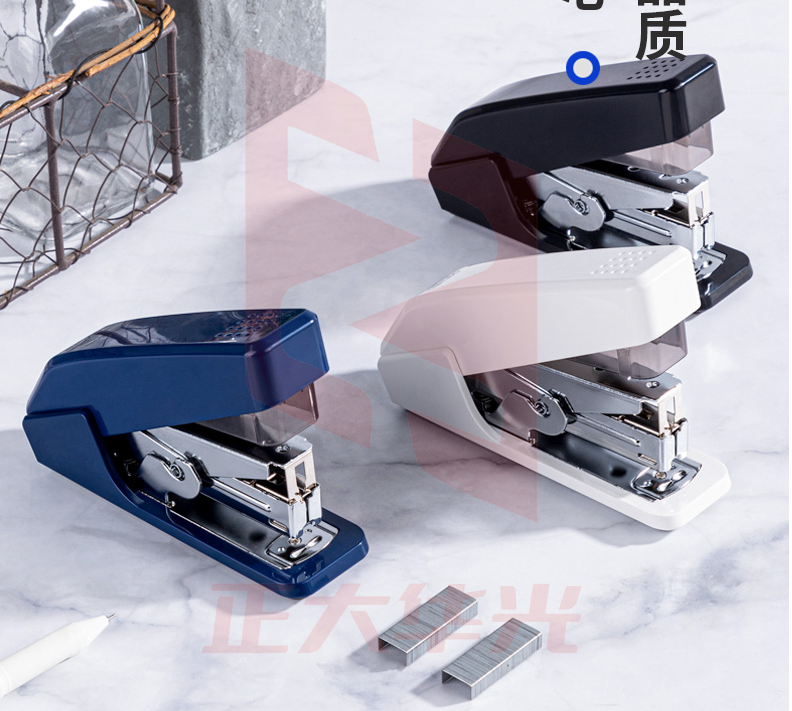得力0467省力订书机(黑蓝白，颜色备注)XTGM02200746233147