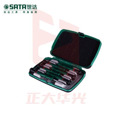 世达(SATA)6件一字、十字微型螺丝批组套货号09312