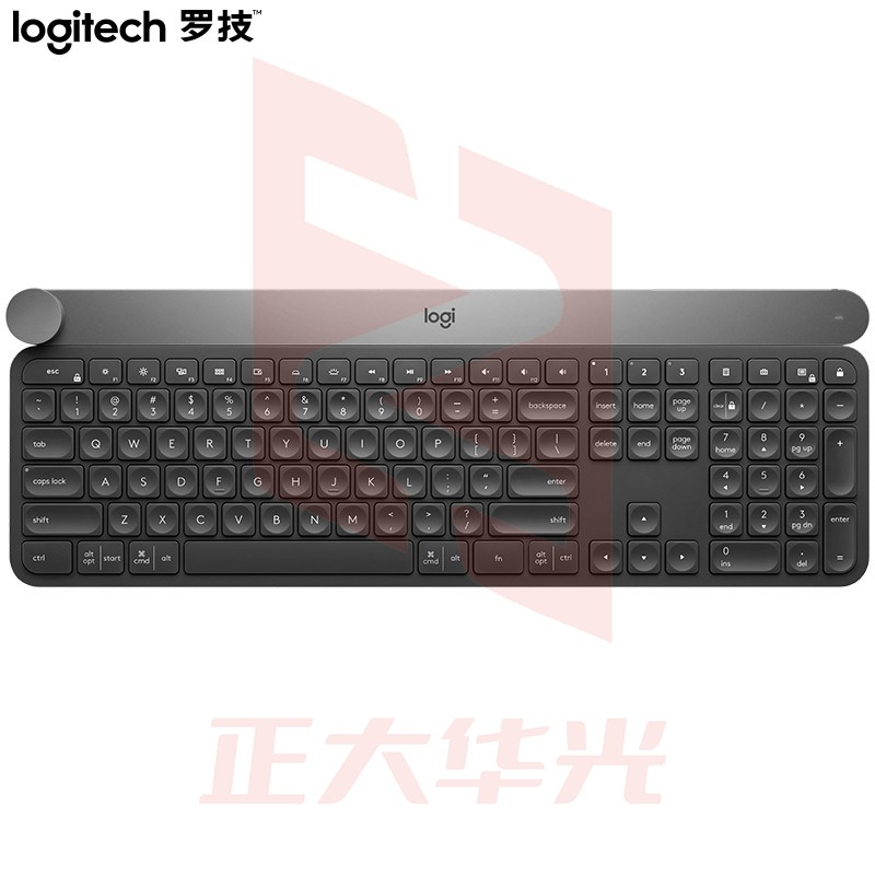 罗技(Logitech)Craft 键盘 无线蓝牙键盘 办公键盘 超薄 优联 深灰色 旗舰款 【Craft】无线蓝牙/超薄/带旋钮  (XTGM202307211318428)