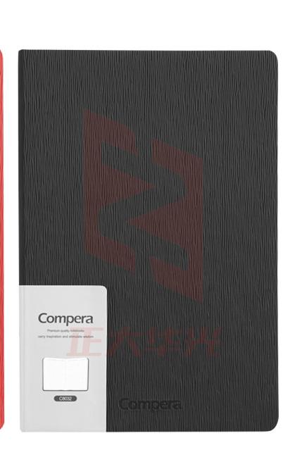 齐心 C8032 Compera 皮面笔记本 A5 154张  黑色    XTGM02030956426296