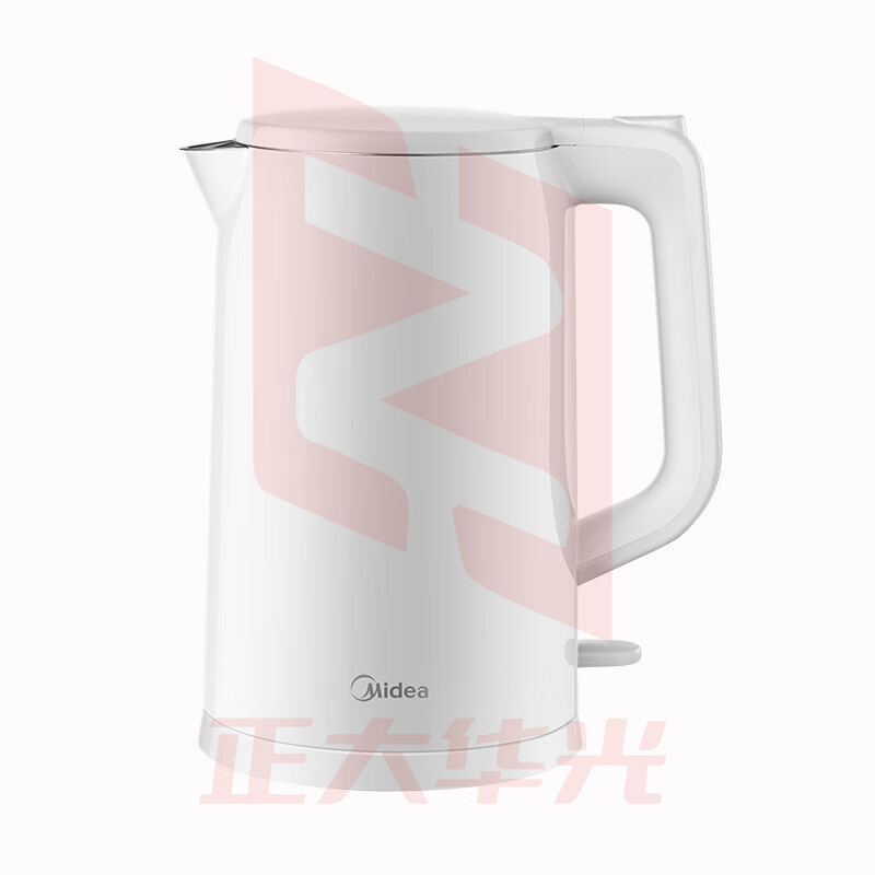 美的（Midea） AEK1769电热水壶1.7L容量家用烧水壶双层防烫 304不锈钢水壶