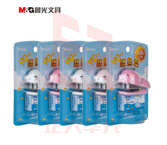 晨光ABS92821订书机套装卡通鲸鱼12号XTGM0215151811140