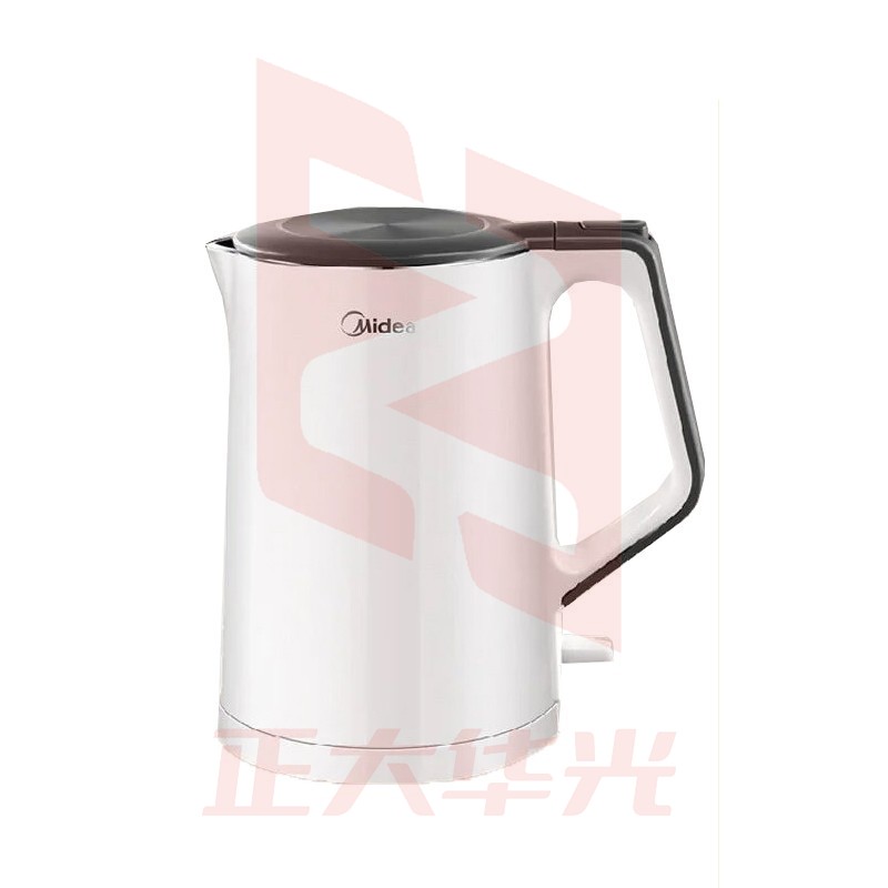 美的（Midea）电水壶304家用烧水壶1.5L电热水壶双层防烫一体式无缝 MK-HJ1522
