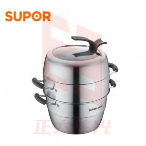 苏泊尔/SUPOR SZ26V2 蒸锅 304不锈钢加厚复合底巧易取 可立盖蒸锅 电磁炉通用 26CM    XTGM202307021324439