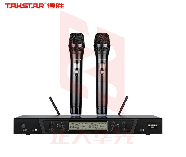 得胜(TAKSTAR)G58 U段无线话筒一拖二 无线麦克风专业演出KTV会议K歌手持麦   XTGM202307181506421