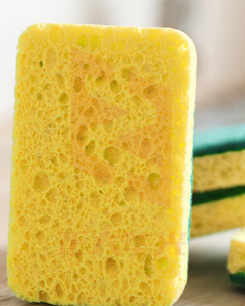 洁丽雅(Grace) 天然木浆棉百洁布5片装 厨房抹布洗碗海绵擦双面强效去油污