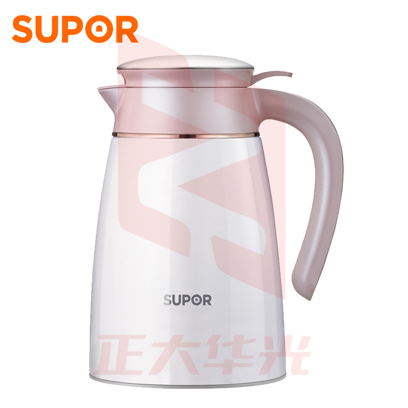 苏泊尔KC20AP1 晶韵系列真空保温壶 304不锈钢大容量隔热 1.6L粉色XTGM2023070213032914