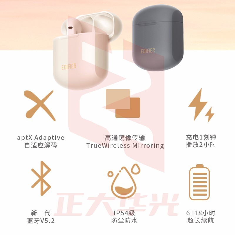 漫步者(EDIFIER)LolliPods Plus 真无线蓝牙耳机  音乐耳机 半入式耳机 通用苹果安卓手机 萝莉pods 云白 (XTGM202308151253323)