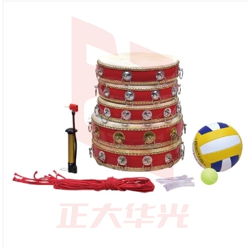 拓展击鼓同心鼓颠球 扁鼓拓展道具户外训练击鼓颠球团队游戏道具同心鼓趣味运动会HLT 10-8环  XTGM11020853453501