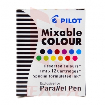 日本百乐(PILOT)平行笔彩色墨胆 日本百乐钢笔水性颜料墨水囊 12色装 IC-P3-AST原装进口XTGM202309271524463