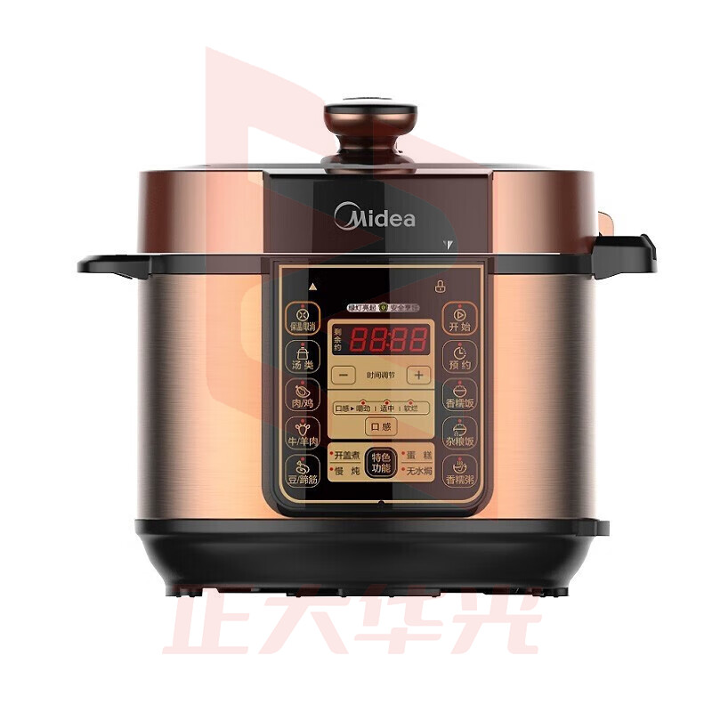 美的（Midea）家用5L双胆压力锅多功能电压力锅自动控压高压锅预约定时压力煲2-8人使用MY-50RZB05