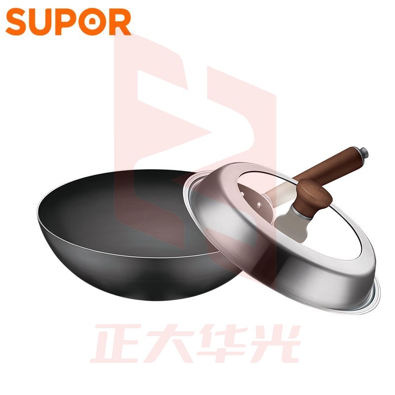 苏泊尔CC30AA2 芯铁真不锈炒锅·钢玻 30cm    XTGM2023070213244714