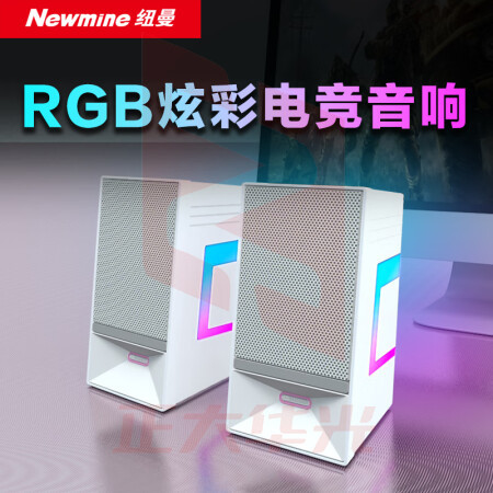 纽曼(Newmine)V4 RGB 双声道电脑音响音箱 低音炮对箱 白(XTGM202308161330337)