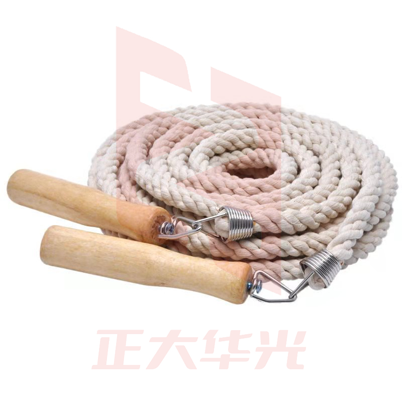 跳绳木柄 5米/根 学生集体儿童中考棉麻团队长跳绳子成人群体5米健身减肥跳绳(XTGM202308141616531)。