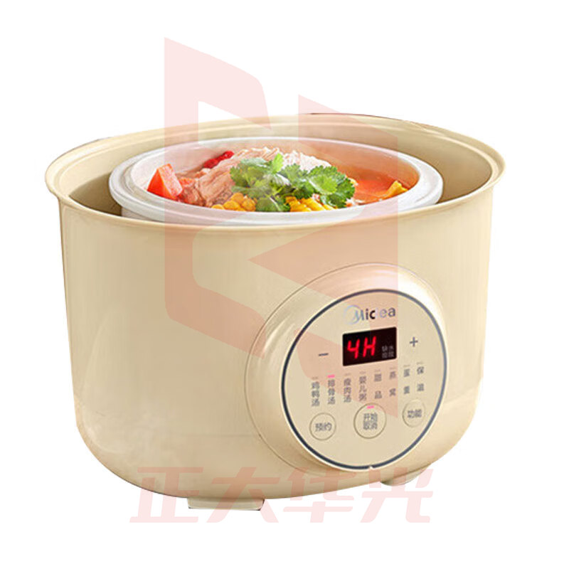 美的（Midea）电炖锅电炖盅隔水炖母婴辅食粥煲汤锅燕窝智能菜单定时预约一锅三胆 1.6L TZS16Y