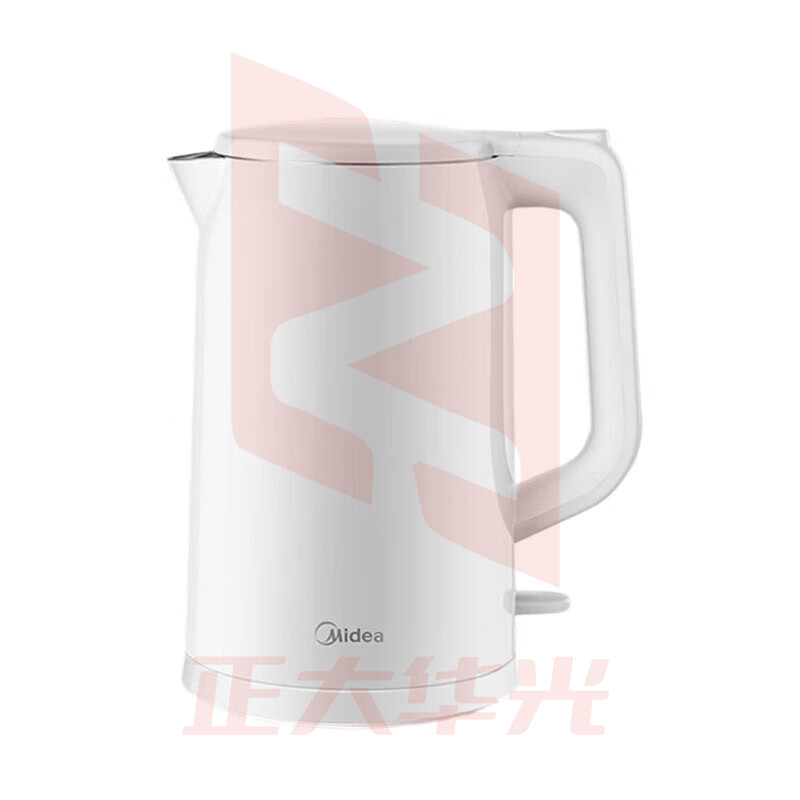 美的（Midea）电热水壶1.7L大容量双层防烫家用烧水壶宿舍开水壶304不锈钢水壶AEK1769
