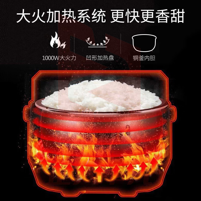 九阳(Joyoung) 电饭煲 家用6L大容量电饭锅多功能大功率铜釜内胆煮饭锅 F-60FZ1  (XTGM202308111516129)